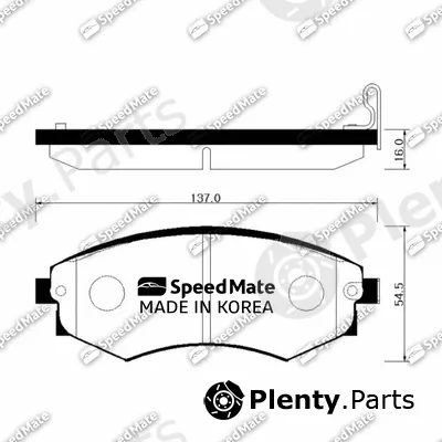 SpeedMate SM-BPY006 — Brake Pad Set, disc brake