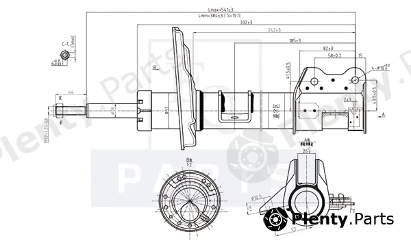 Equal Quality AM10116 — Shock Absorber