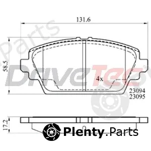 DriveTec DPAD1732 — Brake Pad Set, disc brake