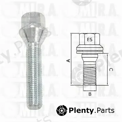 MI.R.A. 29/1672 — Wheel Bolt