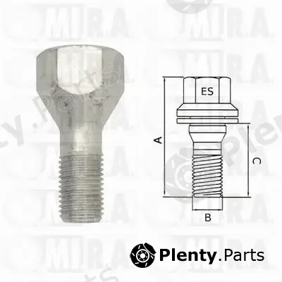 MI.R.A. 29/1698 — Wheel Bolt