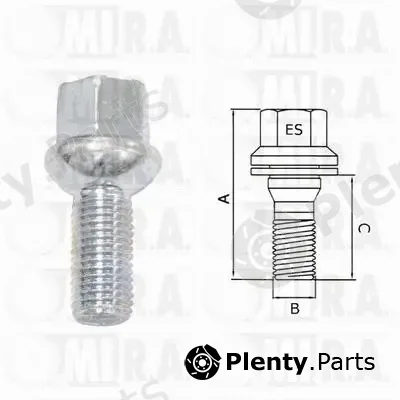 MI.R.A. 29/1685 — Wheel Bolt