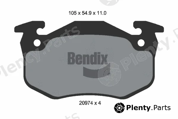 BENDIX Braking BPD1103 — Brake Pad Set, disc brake