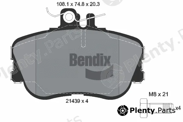 BENDIX Braking BPD1205 — Brake Pad Set, disc brake
