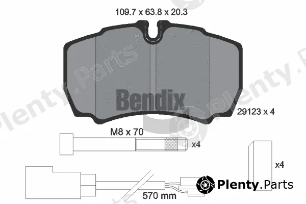 BENDIX Braking BPD1564 — Brake Pad Set, disc brake