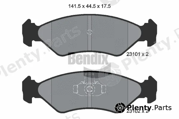 BENDIX Braking BPD1296 — Brake Pad Set, disc brake