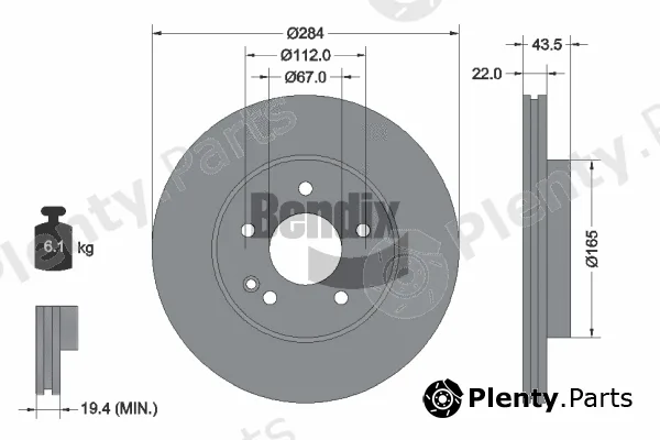 BENDIX Braking BDS1674 — Brake Disc