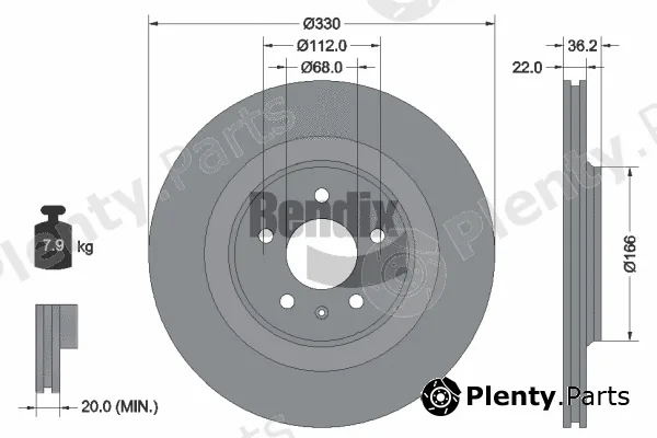 BENDIX Braking BDS1762 — Brake Disc