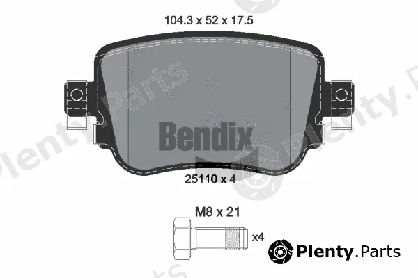 BENDIX Braking BPD1325 — Brake Pad Set, disc brake