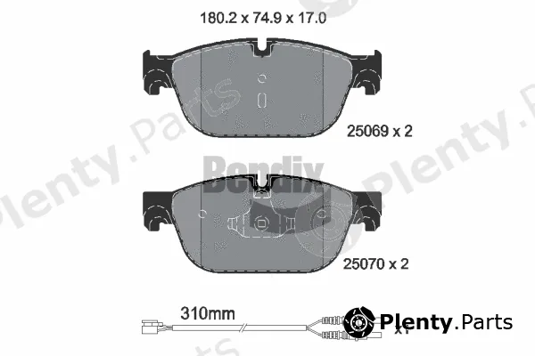 BENDIX Braking BPD1484 — Brake Pad Set, disc brake
