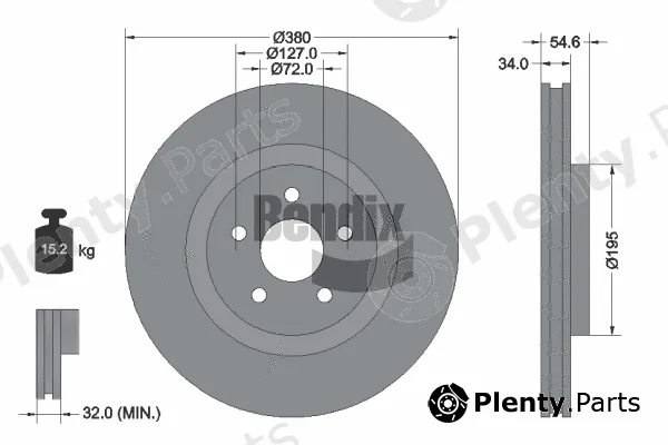 BENDIX Braking BDS1946HC — Brake Disc