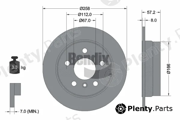 BENDIX Braking BDS1074 — Brake Disc
