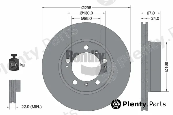 BENDIX Braking BDS2103 — Brake Disc