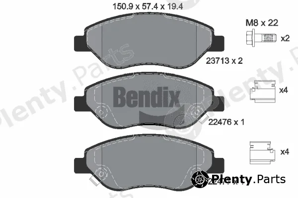BENDIX Braking BPD1203 — Brake Pad Set, disc brake