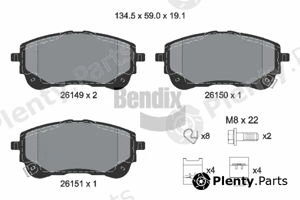 BENDIX Braking BPD2477 — Brake Pad Set, disc brake
