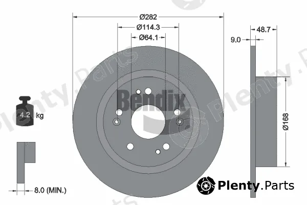 BENDIX Braking BDS2164 — Brake Disc