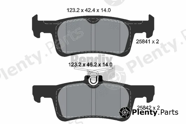 BENDIX Braking BPD1596 — Brake Pad Set, disc brake
