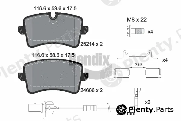 BENDIX Braking BPD1606 — Brake Pad Set, disc brake