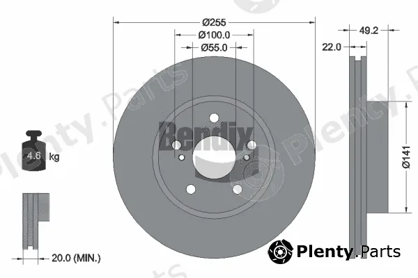 BENDIX Braking BDS1687 — Brake Disc