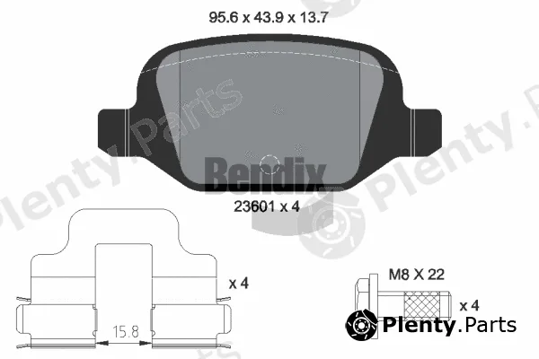 BENDIX Braking BPD1226 — Brake Pad Set, disc brake