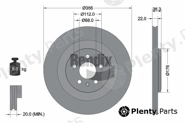 BENDIX Braking BDS1910 — Brake Disc