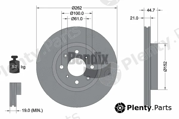 BENDIX Braking BDS2283 — Brake Disc