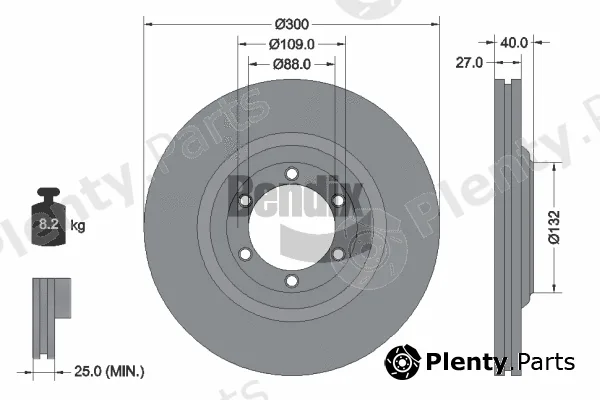 BENDIX Braking BDS1771 — Brake Disc