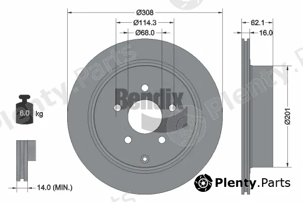 BENDIX Braking BDS1764 — Brake Disc