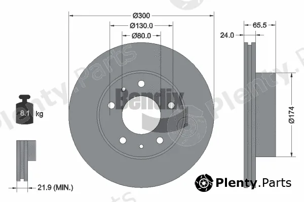 BENDIX Braking BDS1092 — Brake Disc