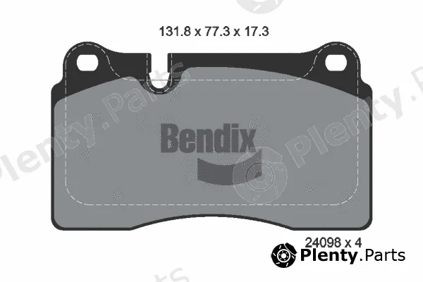 BENDIX Braking BPD1218 — Brake Pad Set, disc brake