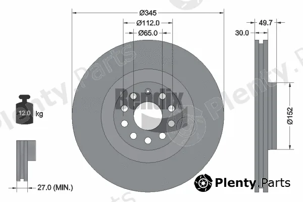 BENDIX Braking BDS1407HC — Brake Disc