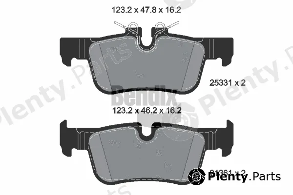 BENDIX Braking BPD1157 — Brake Pad Set, disc brake