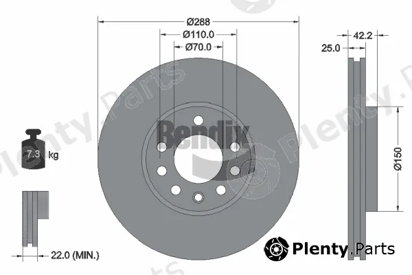 BENDIX Braking BDS1359 — Brake Disc