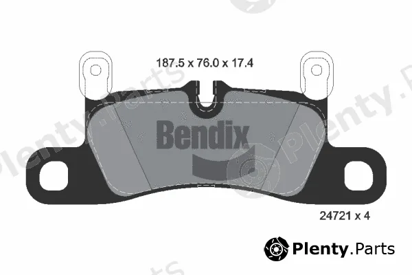 BENDIX Braking BPD1601 — Brake Pad Set, disc brake