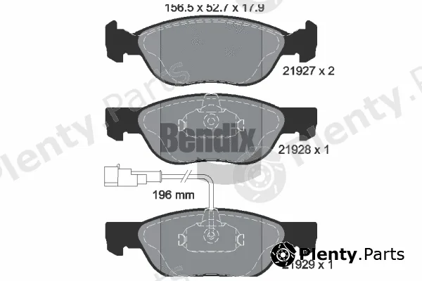 BENDIX Braking BPD1160 — Brake Pad Set, disc brake
