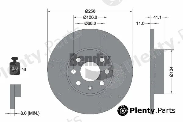 BENDIX Braking BDS2216 — Brake Disc