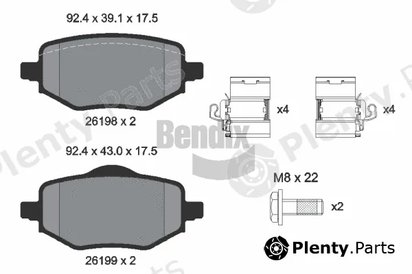 BENDIX Braking BPD1653 — Brake Pad Set, disc brake