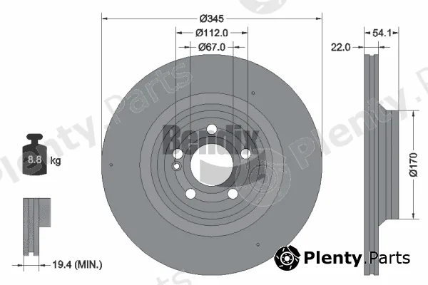 BENDIX Braking BDS2125HC — Brake Disc