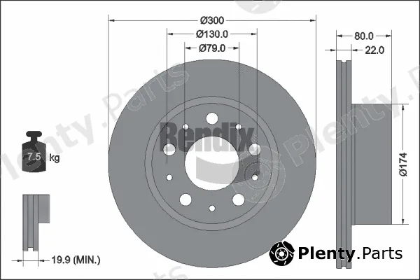 BENDIX Braking BDS2319 — Brake Disc