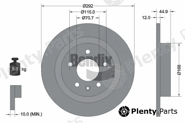 BENDIX Braking BDS1147 — Brake Disc