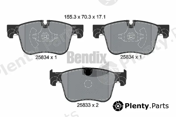 BENDIX Braking BPD1399 — Brake Pad Set, disc brake