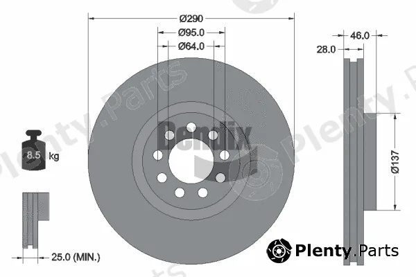 BENDIX Braking BDS1094 — Brake Disc