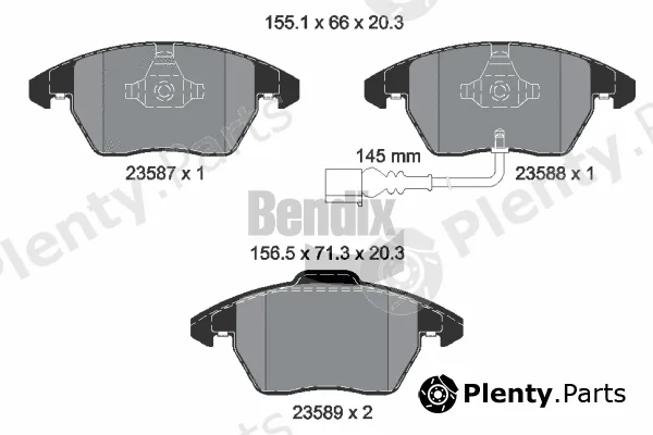 BENDIX Braking BPD1014 — Brake Pad Set, disc brake