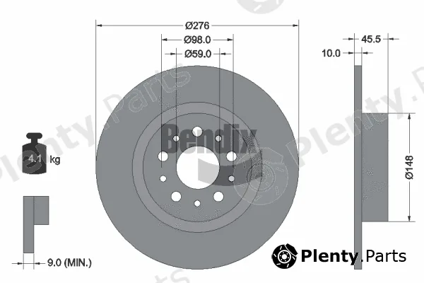 BENDIX Braking BDS1370 — Brake Disc
