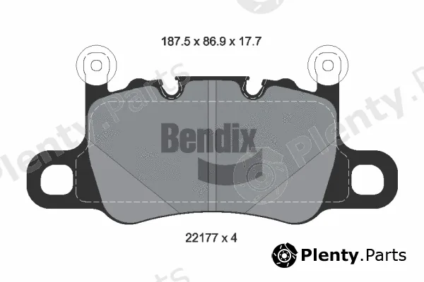BENDIX Braking BPD2483 — Brake Pad Set, disc brake
