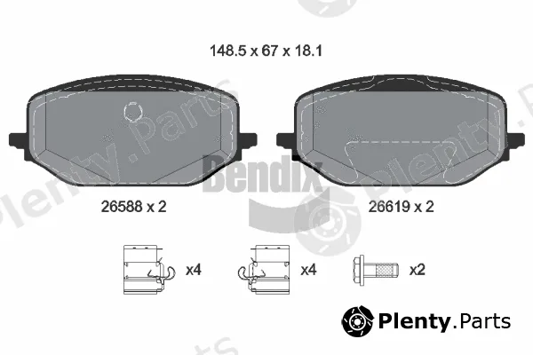 BENDIX Braking BPD2416 — Brake Pad Set, disc brake