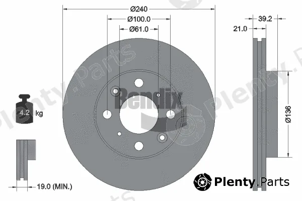 BENDIX Braking BDS1894 — Brake Disc