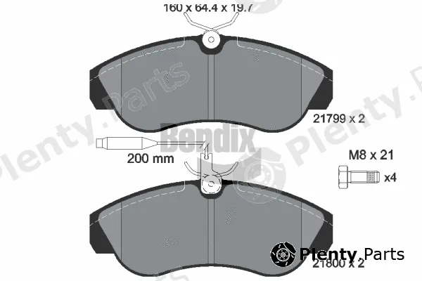 BENDIX Braking BPD1518 — Brake Pad Set, disc brake