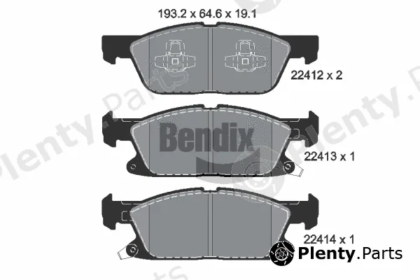 BENDIX Braking BPD1411 — Brake Pad Set, disc brake
