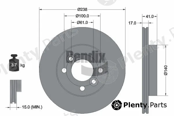 BENDIX Braking BDS2351 — Brake Disc